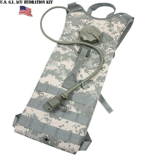 実物 新品 米軍 MOLLE II ACU ハイドレーション SYSTEM キャリアー&ウオータータンク(3L)フルセット 米軍放出品【キャンペーン対象外】【T】ミリタリー