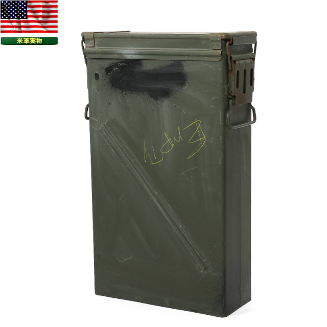 ☆今だけ15%OFF☆実物 米軍 81mm HE M889A1 AMMO CAN 米軍放出品 アンモボックス 弾薬箱【キャンペーン対象外】【T】ミリタリー