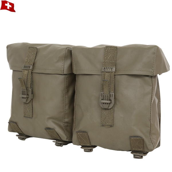 実物 新品 スイス軍 2連 防水マガジンポーチ【キャンペーン対象外】【T】ミリタリー
