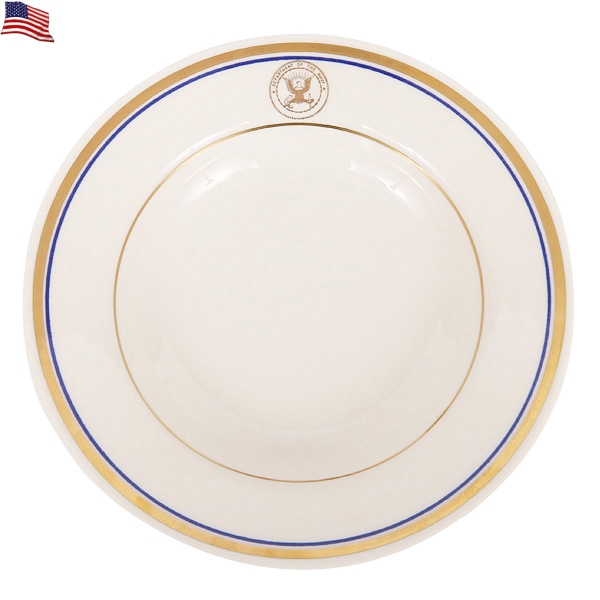 実物 新品 米海軍 U.S.NAVY オフィサーズプレート 米軍放出品 皿【キャンペーン対象外】【T】ミリタリー