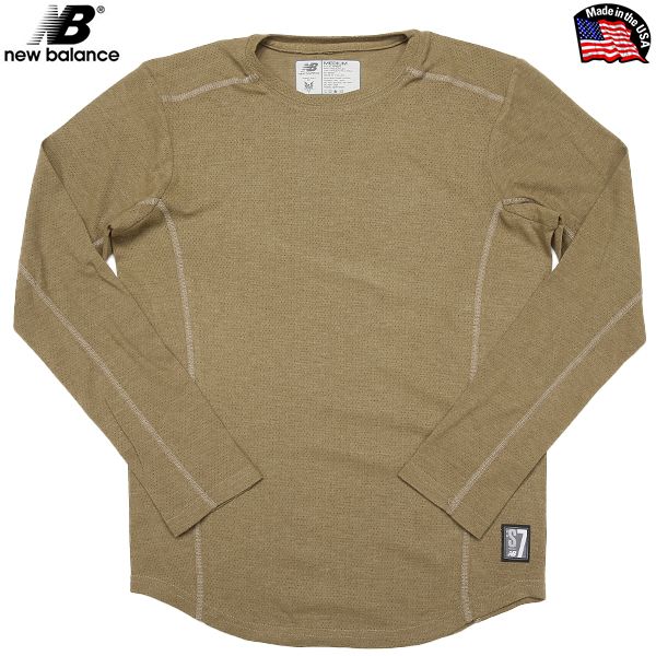 実物 新品 米軍 New Balance AFR801 NBS7 L/S Tシャツ COYOTE ニューバランス 米軍放出品ミリタリーファッション 軍服【キャンペーン対象外】【T】