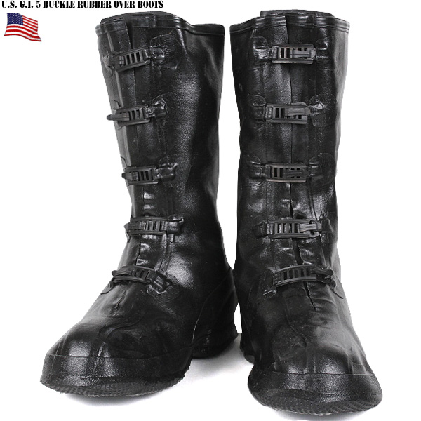 実物 新品 米軍 5バックル ラバーオーバーブーツ 米軍放出品【キャンペーン対象外】【T】ミリタリー