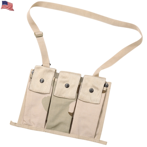 実物 新品 米軍 MOLLE II 6 MAGAZINE バンダリアポーチ 3カラーデザート 米軍放出品【キャンペーン対象外】【T】ミリタリー