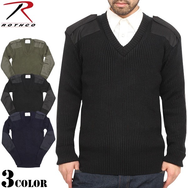 ★カートで割引対象品★ROTHCO ロスコ G.I.コマンドVネックセーター 3色【6345】【T】