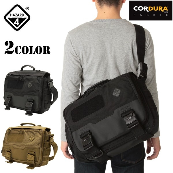 ★カートで割引対象品★HAZARD4 ハザード4 SHERMAN LAPTOP MESSENGER-BRIEF 【BLACK/COYOTE】【T】
