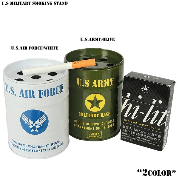 ★カートで割引対象品★新品 U.S MILITARY ドラム缶灰皿 2色【T】