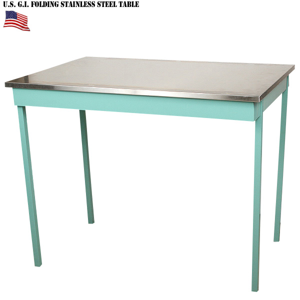 実物 新品 米軍 G.I. フォールディング STAINLESS STEEL テーブル 米軍放出品 家具【キャンペーン対象外】【T】ミリタリー