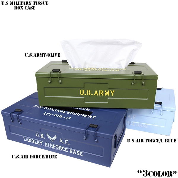 ★カートで割引対象品★新品 U.S MILITARY ティッシュケース【T】