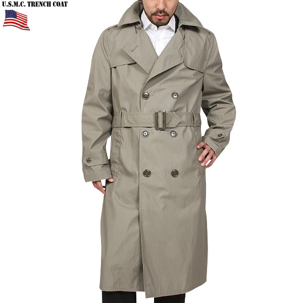【訳あり】返品不可★キャンペーン対象外★実物 新品 米海兵隊U.S.M.C. トレンチコート ライナー無し【T】 ミリタリー