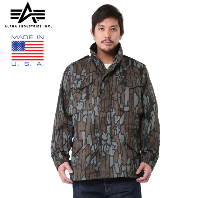 【即日出荷対応】ALPHA アルファ MADE IN U.S.A 米軍M-65フィールドジャケット TREBARK アルファインダストリーズ【T】