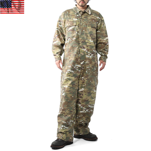 ★カートで割引対象品★新品 米軍業者放出 ユーティリティー カバーオール マルチカモ【T】