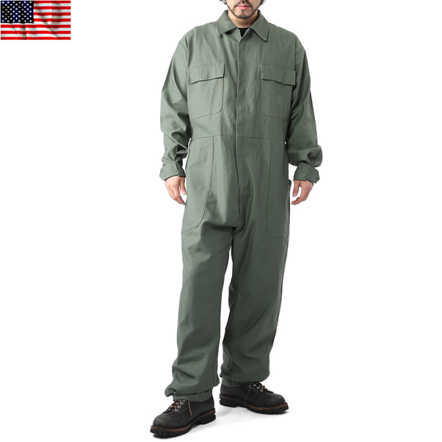 ★カートで割引対象品★新品 米軍業者放出 ユーティリティー カバーオール OD【T】