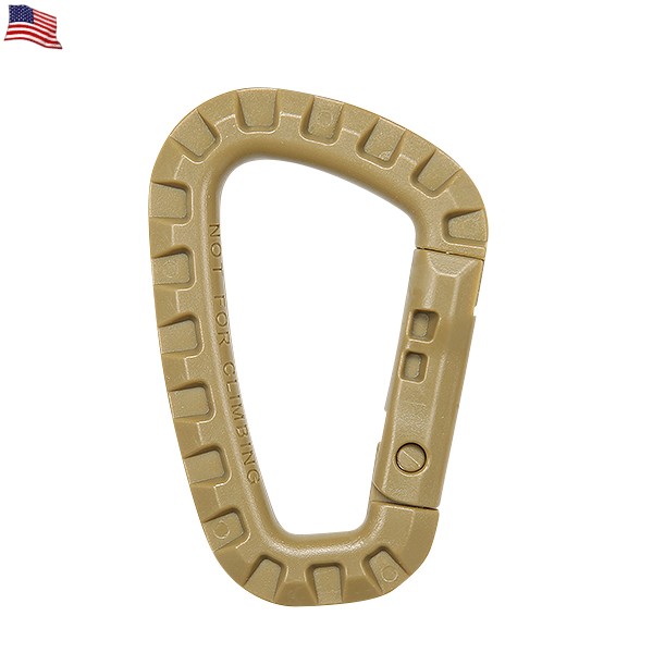 ★カートで割引対象品★【ネコポス便対応】米軍使用タイプ Tactical Link (カラビナ) COYOTE【T】