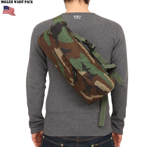 実物 新品 米軍MOLLE II ウエストパック ウッドランド迷彩 米軍放出品【キャンペーン対象外】【T】ミリタリー