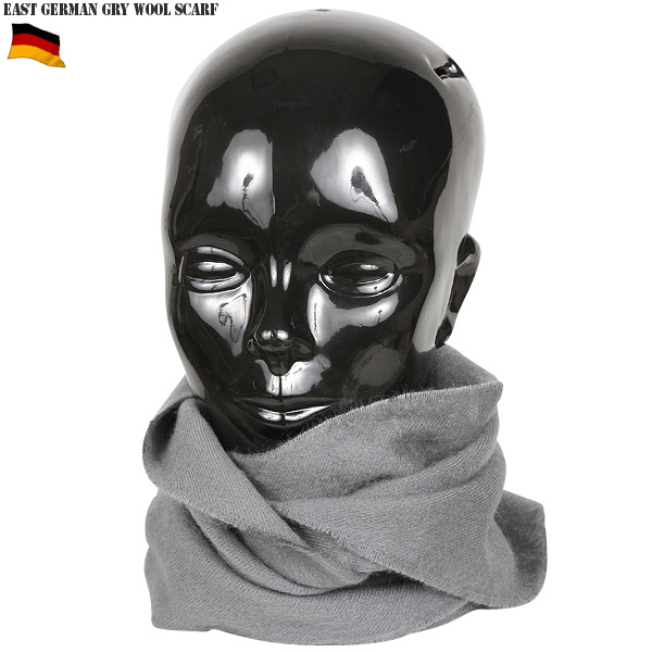 実物 新品 東ドイツ軍グレーウールマフラー（スカーフ）【キャンペーン対象外】【T】ミリタリー