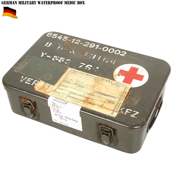 実物 ドイツ軍Waterproof Medic Box メディカルボックス【キャンペーン対象外】【T】ミリタリー