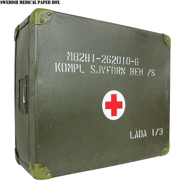 実物 スウェーデン軍 メディカル ペーパーボックス スウェーデン軍 メディカルペーパーボックス 軍放出品