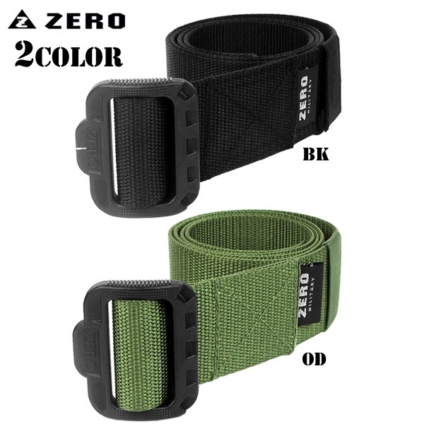 【8月25日前後で発送予定】★カートで割引対象品★ZERO ゼロ ミリタリー ZERO BDU BELT ナイロンベルト2色【T】