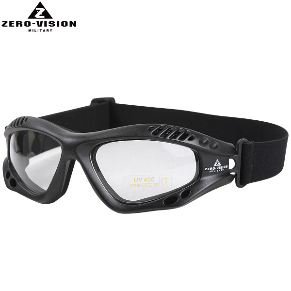 ★カートで割引対象品★ZERO VISION ゼロビジョン ZV-101BK-CL タクティカルゴーグル【T】