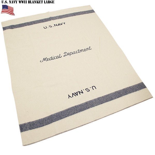 30s〜40s usnavy ブランケット　ビッグサイズ　タグ付き！ 米軍 U.S NAVYブランケット LARGEサイズ ミリタリーショップ 通販
