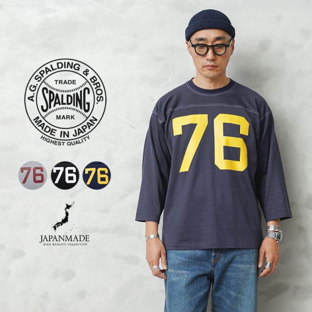 【即日出荷対応】A.G.SPALDING&BROS エージースポルディング&ブロス SPL-AGS-251016 コットンレーヨン フットボール Tシャツ 日本製【キャンペーン対象外】【T】