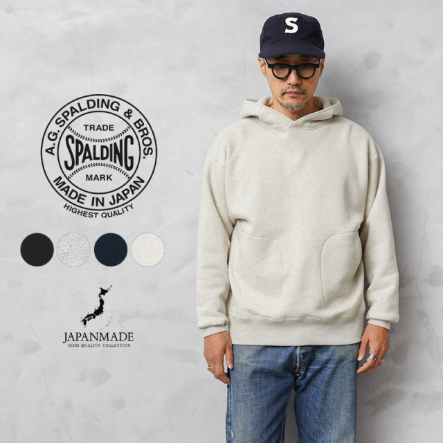 【即日出荷対応】A.G.SPALDING&BROS エージースポルディング&ブロス SPL-AGS-900001 シングル サイドライン スウェットパーカー 日本製【キャンペーン対象外】【T】