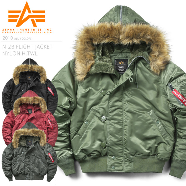 ★20％OFF★【即日出荷対応】ALPHA アルファ 2010 N-2B フライトジャケット NYLON H.TWL