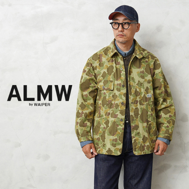 ALMW by WAIPER WILA-CALL Duck Hunter Camo Chinstrap Work Coverall MADE IN JAPAN【キャンペーン対象外】【T】