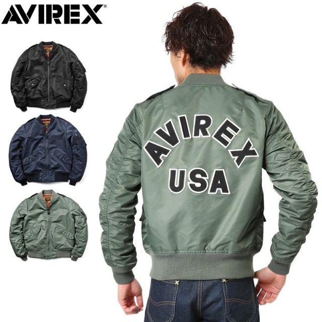 【8月25日前後で発送予定】★ポイント10倍★AVIREX アビレックス 6162133 L-2 CM LOGO フライトジャケット アヴィレックス【キャンペーン対象外】【T】