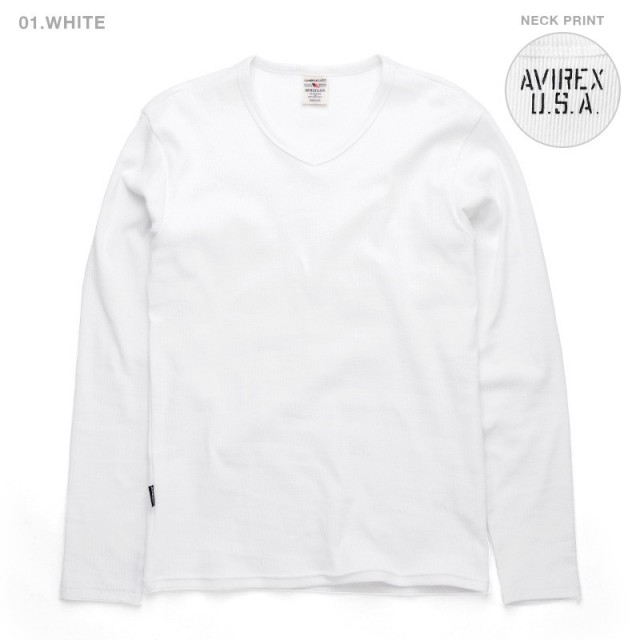ポイント10倍☆AVIREX アビレックス デイリーウエア 長袖 VネックTシャツ 6153480【7835930005】【7834930003】【キャンペーン対象外】【T】
