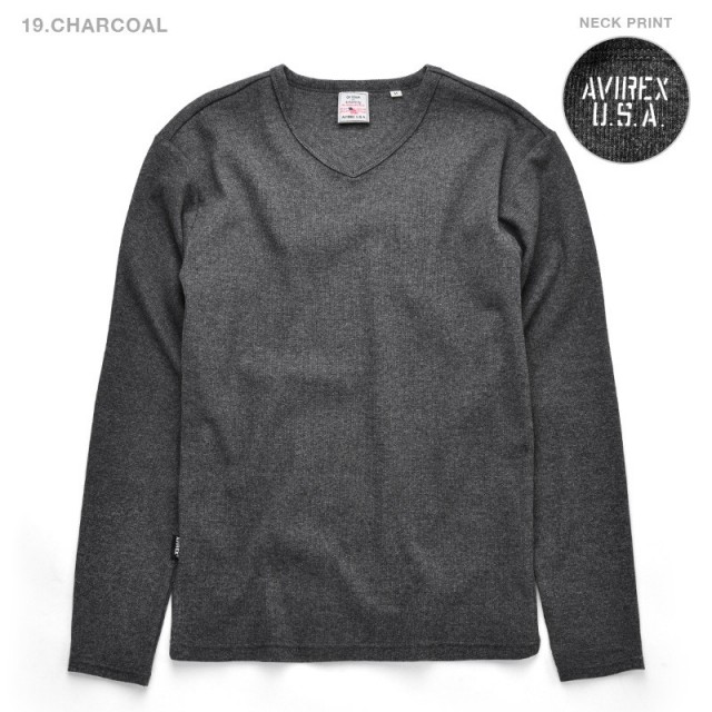 ポイント10倍☆AVIREX アビレックス デイリーウエア 長袖 VネックTシャツ 6153480【7835930005】【7834930003】【キャンペーン対象外】【T】