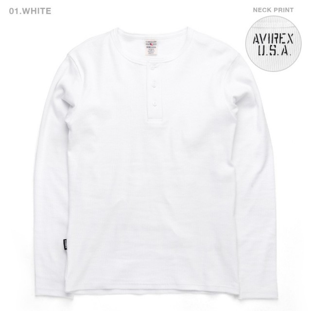 AVIREX アビレックス デイリーウエア 長袖 ヘンリーネックTシャツ