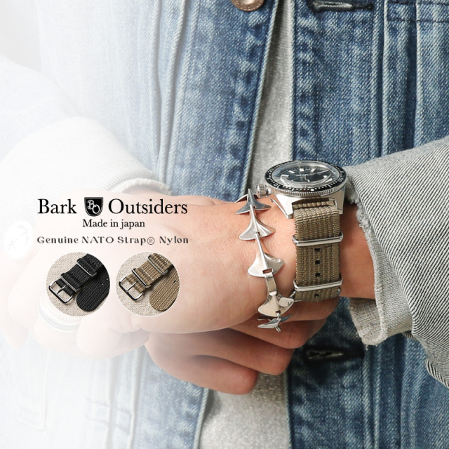 【即日出荷対応】BARK OUTSIDERS バークアウトサイダーズ Genuine Nato Strap NATOストラップ ナイロン（腕時計用ベルト）日本製【キャンペーン対象外】【T】
