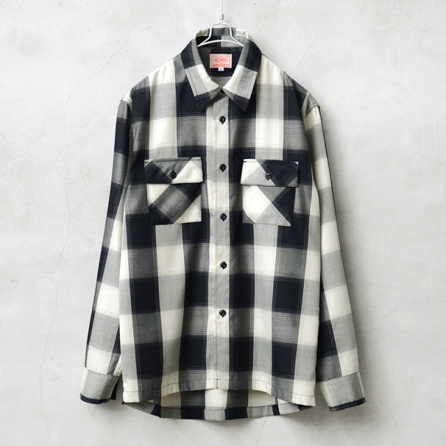 美品 BIG MIKE ビッグマイク 【L】 オンブレチェックシャツ 山田レン BIG MIKE シャツ ビッグマイク オンブレチェック オープンカラー