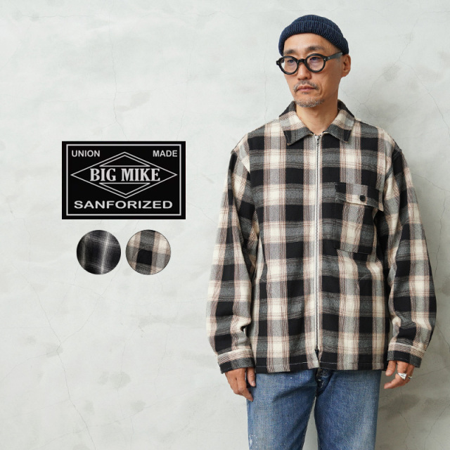 【即日出荷対応】BIG MIKE ビッグマイク 102535700 ヘビーフランネル ジップ シャツ ジャケット【キャンペーン対象外】【T】