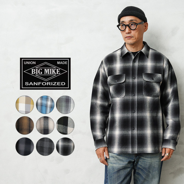 【即日出荷対応】BIG MIKE ビッグマイク Heavy Flannel Shirts ヘビー フランネル L/S シャツ【キャンペーン対象外】【T】