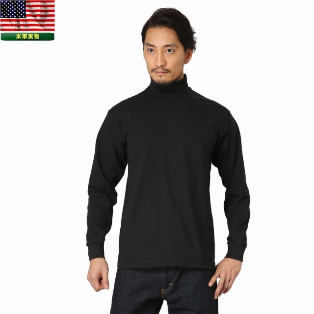 実物 新品 米軍 Mock Neck ロングスリーブＴシャツ 長袖 米軍放出品 ミリタリーファッション 軍服【キャンペーン対象外】【T】