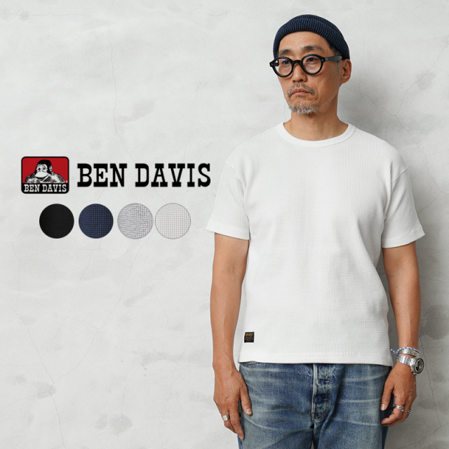 【即日出荷対応】BEN DAVIS ベンデイビス C-26580052 WAFFLE S/S CREW ワッフル クルーネック 半袖 Tシャツ【T】【キャンペーン対象外】