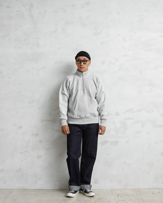 Champion チャンピオン C3-Y017 リバースウィーブ ハーフジップ  