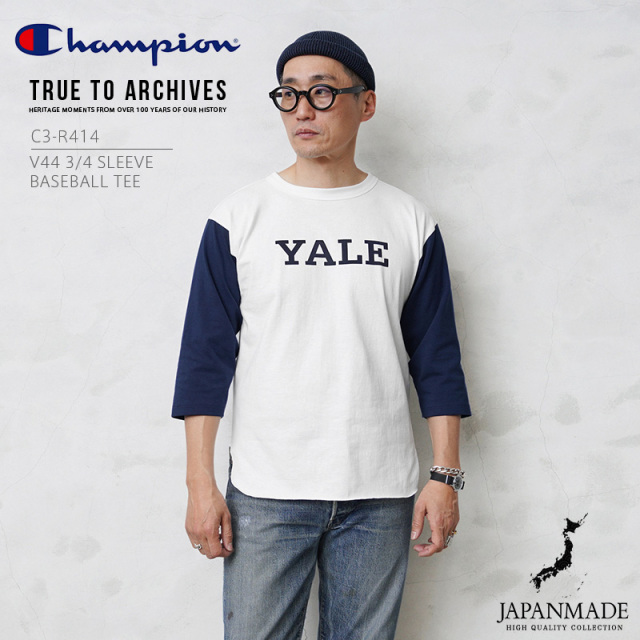 ★大幅割引中★【即日出荷対応】Champion チャンピオン C3-R414 V44 3/4スリーブベースボールTシャツ 日本製【キャンペーン対象外】【T】