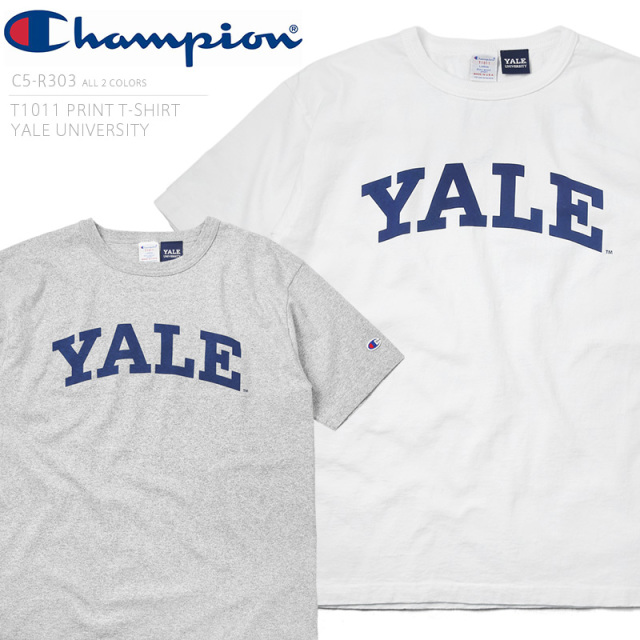 【即日出荷対応】Champion チャンピオン C5-R303 T1011 YALE UNIVERSITY プリント Tシャツ MADE IN USA 半袖【キャンペーン対象外】【T】