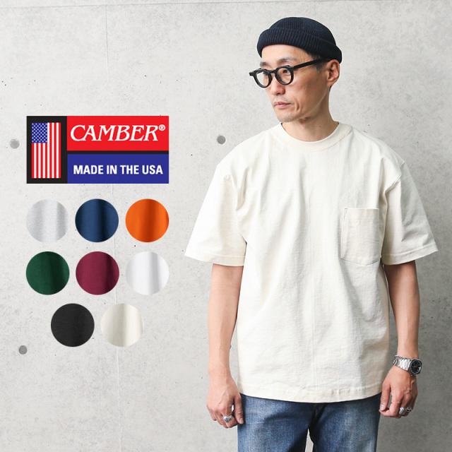 CAMBER キャンバー #302 8oz マックスウェイト ポケット 半袖Tシャツ MADE IN USA【T】