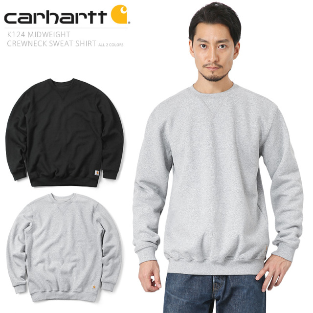 ★カートで割引対象品★【即日出荷対応】Carhartt カーハート K124 ミッドウェイト クルーネック スウェットシャツ アメカジ トレーナー【T】