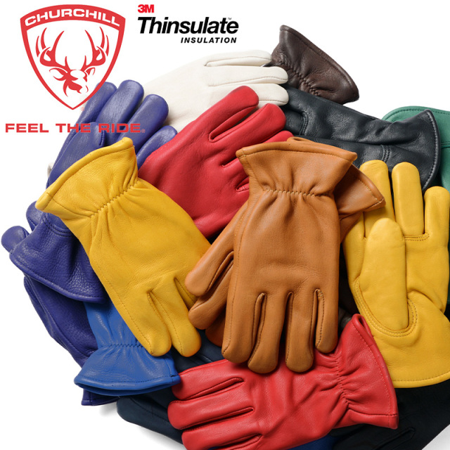 ★カートで割引対象品★CHURCHILL GLOVE チャーチルグローブ Marverick Classic Thinsulate レザーグローブ【T】