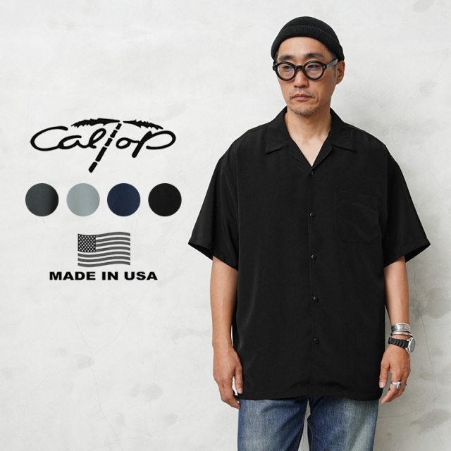 【即日出荷対応】Cal Top キャルトップ CLTP3003 SOLID S/S SHIRT ソリッド オープンカラーシャツ MADE IN USA【T】