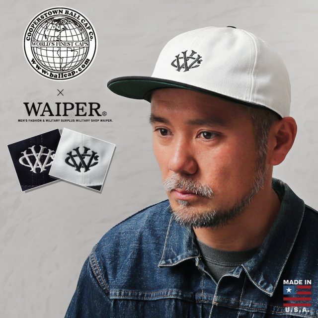 【即日出荷対応】COOPERSTOWN BALL CAP クーパーズタウン ボール キャップ WAIPER別注【Ver.2】ROUND CROWN CAP BROOKLYN STYLE MADE IN USA【キャンペーン対象外】【T】ミリタリー