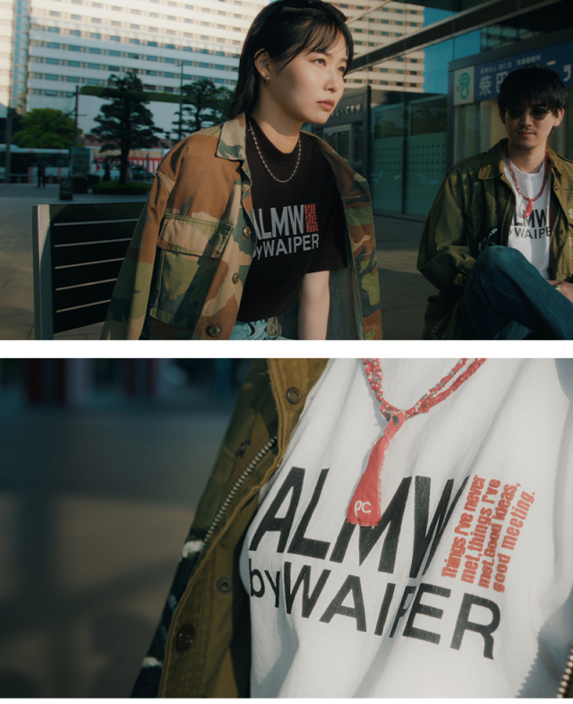 トップス ALMW by WAIPER CRACKED CRACKED PRINT ALMW by WAIPER WILA-CRACKED-VINTAGE CRACKED PRINT T-Shirt