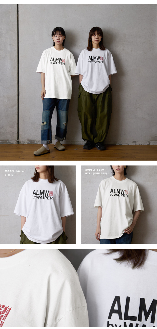 トップス ALMW by WAIPER CRACKED CRACKED PRINT ALMW by WAIPER WILA-CRACKED-VINTAGE CRACKED PRINT T-Shirt