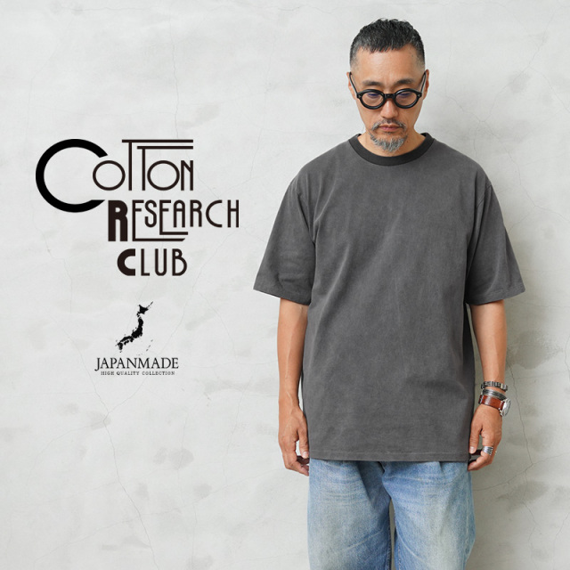 【即日出荷対応】COTTON RESEARCH CLUB コットンリサーチクラブ JPC-002PG S/S Tubular Tシャツ Pigment Dye 日本製【キャンペーン対象外】【T】
