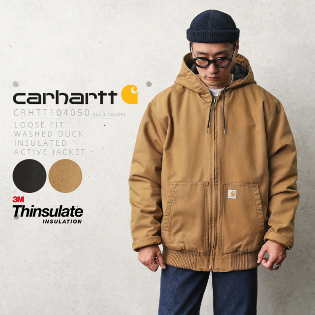 ★カートで割引対象品★【即日出荷対応】Carhartt カーハート CRHTT-104050 LOOSE FIT WASHED DUCK INSULATED アクティブジャケット【T】